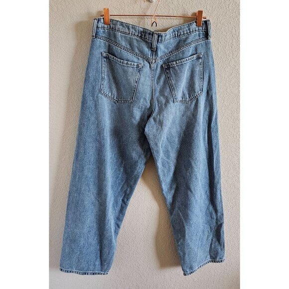 Banana Republic Woman Size 12 High Waist Barrel Fit Jeans NWT Medium Wash Modern - Picture 2 of 6